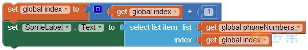 图 19-7　使index值递增，并用递增后的值选择列表项