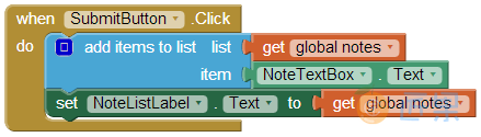 图 19-17　用NotesListLabel的Text属性显示笔记列表