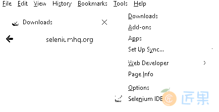 Launch Selenium IDE from menu bar