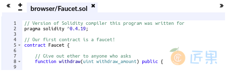 Figure 12. Copy the Faucet example code into the new tab