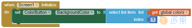 图 19-13　应用启动时，将按钮的背景色设置为颜色列表中的第一项